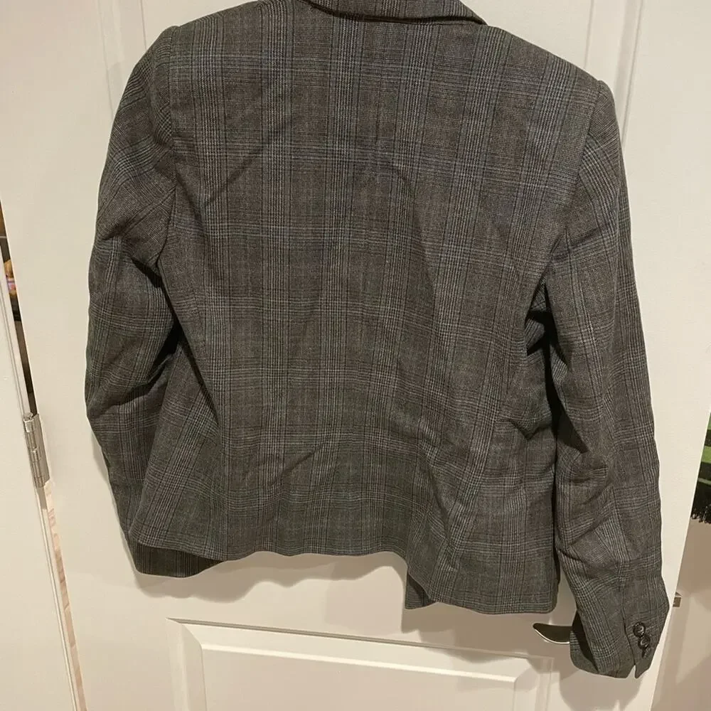 Sinequanone Paris gray Textured Single-Breasted Blazer size euro 40 or us 8
